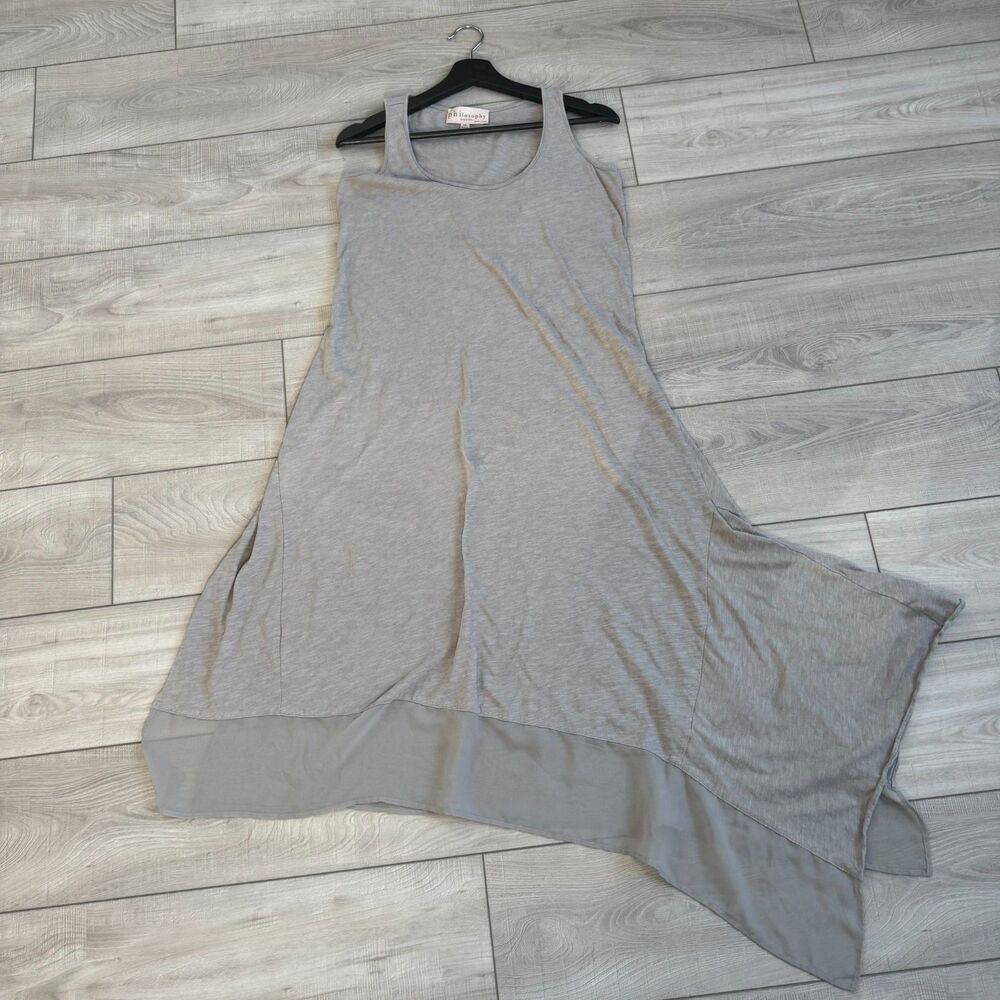 philosophy republic clothing sleeveless assymmetrical hem tank dress, xs